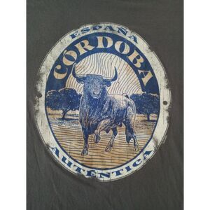 Cordoba España Autentica Toro del Campo Pewter Brown T-shirt Men's XL Spain Bull
